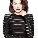 dn5zk9-l-610×610-dress-black+dress-lucy+hale-stripes-dark+lipstick-striped+sweater-black+sweater-short+hair