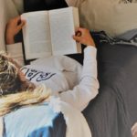 reading a book