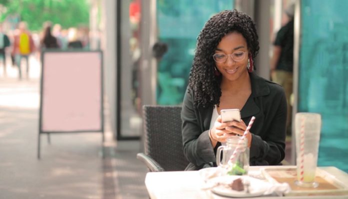 woman phone