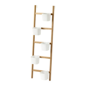 ‘Satsumas’ plant stand with 5 plant pots for $40 at ikea.com 