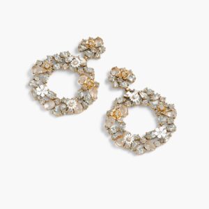 Colorful floral hoop earrings for $65 at jcrew.com 