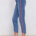 You’re absolutely stripe high-waisted jeans, 60, nastygal.com