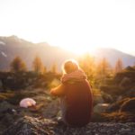 woman on mountain