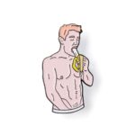 Valentine gift Pansy Ass babana boy pin in pink, 18 cad, tkvolife