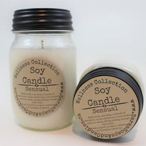 Valentine's Day gift Sensual scented soy candle for $20 CAD from sarassoapsandcandles.ca