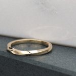 Valentine gift Yellow gold twist ring, 150, malleablejewellers