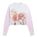 Taylor Swift celebrity tour merch Pink color fade long sleeve crop tee