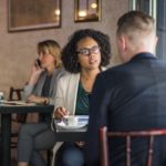 woman annoyed at man