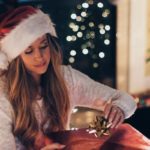 christmas traditions girl present
