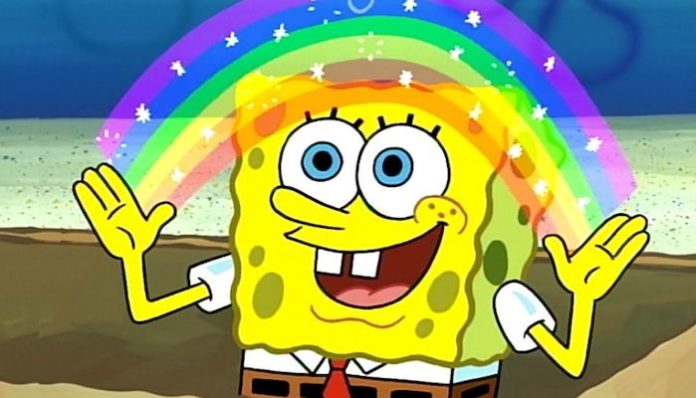 spongebob rainbow