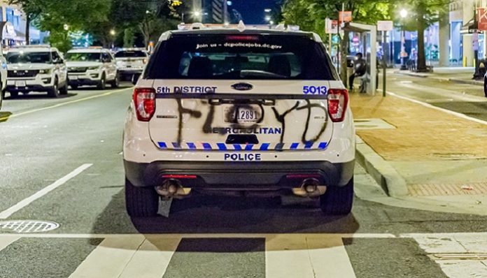 police car the police