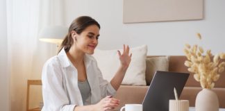 woman-hosting-virtual-event