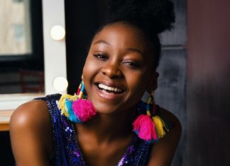 fun earrings smiling girl