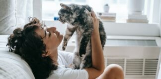 Woman With Cat Saving Relationship