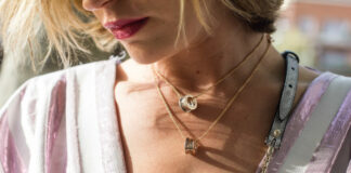 Woman Wearing Necklace for Dinner Party