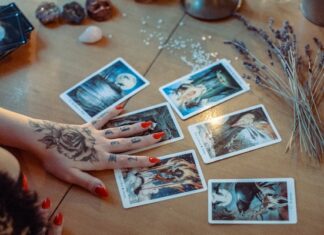 Woman Reading Oracle Cards