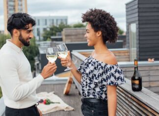 Enjoying Wine on a First Date