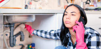Woman Burst Pipes Water Damage