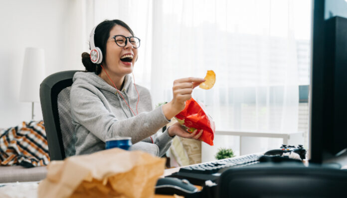 Shutterstock Girl Laughing at Anime