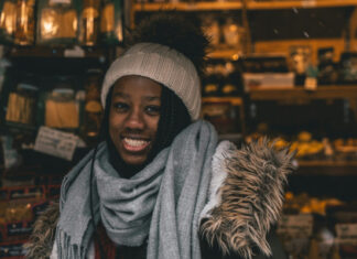 Woman Wearing Parka
