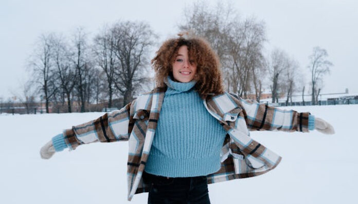 Woman Wearing Wool Sweater