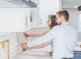 Couple Choosing Tile and Countertops
