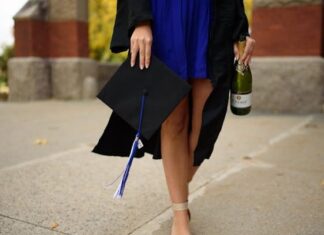 You Graduated… Now What? Real World Tips You Need To Know Woman Holding Cap and Champagne After Graduating College