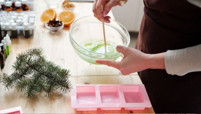 Soap Molds Woman Creating Handmade Soaps Using Custom Mold