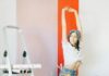 Woman Creating Accent Wall