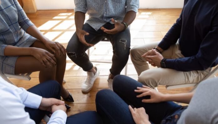 Alcohol Rehab People in Rehab Talking Through Alcohol Use