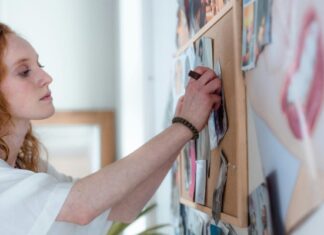 Woman Decorating After Divorce With New Items