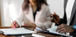 Lawyers Discussing Family Case