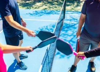 Friends Playing Pickleball