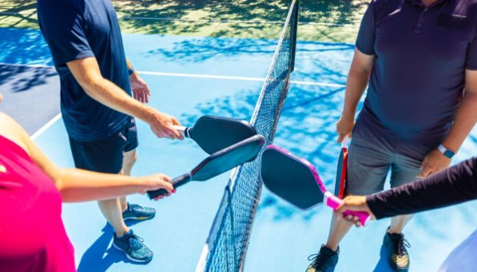 Friends Playing Pickleball