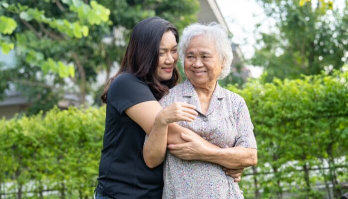 Elderly Woman With Daughter