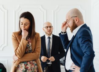 Couple Talking to Lawyer