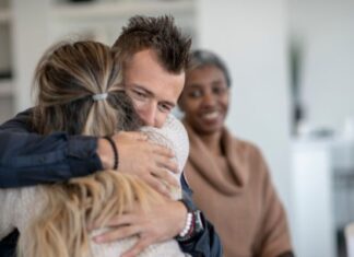 Hugging During Therapy for Addiction Recovery