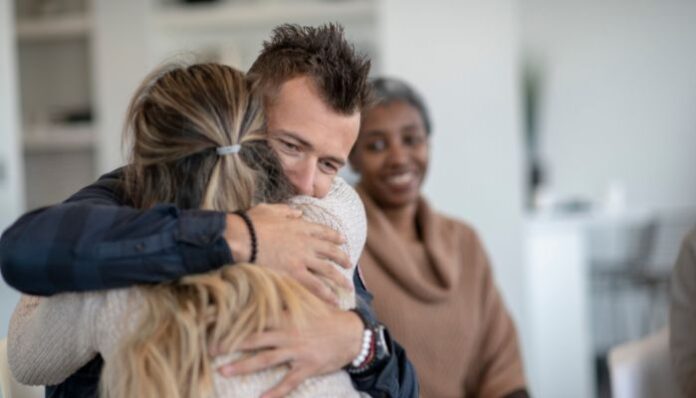 Hugging During Therapy for Addiction Recovery