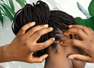 Woman Scratching Scalp