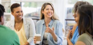 Women Talking Together in a Group