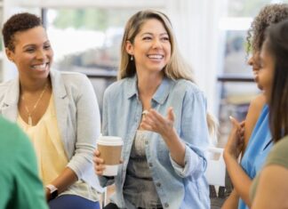 Women Talking Together in a Group