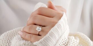 Woman Wearing Lab Grown Diamond