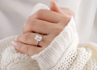 Woman Wearing Lab Grown Diamond
