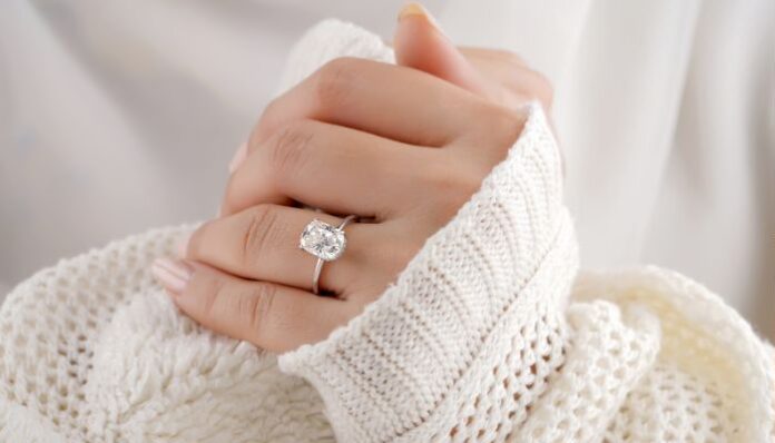 Lab Grown Diamonds Woman Wearing Lab Grown Diamond