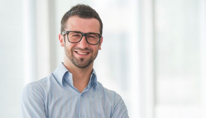 Man Glasses Man Wearing New Glasses