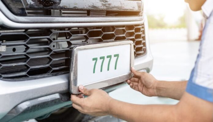 Installing Vanity Plate on Car