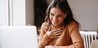 Woman Enjoying Video Chat