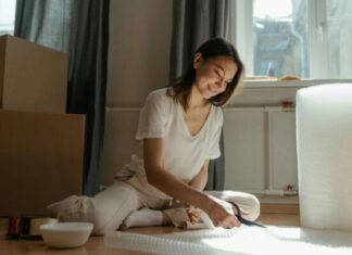 renter packing to move to co-living space