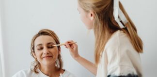 Woman Applying Makeup