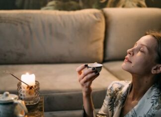 Woman Enjoying Stress Relief